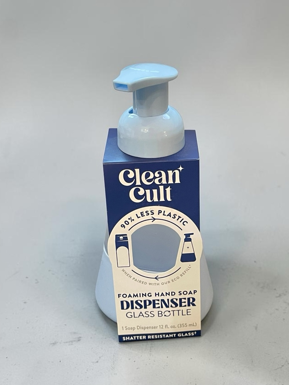 Cleancult Foaming Soap Dispenser Frosted Glass Bottle Minimalist Bathroom Decor